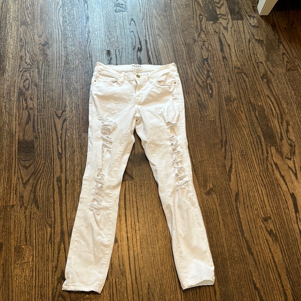 Frame white Le Skinny Jeanne